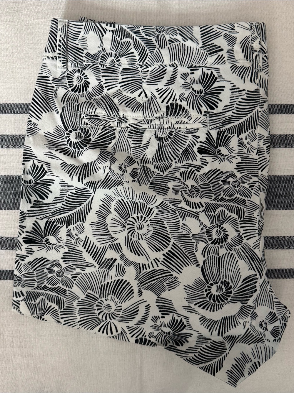 Old Navy Pixie Black and White Floral Shorts